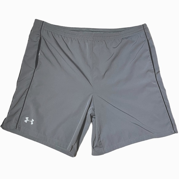 Under Armour Other - Under Armour Grey with black stripe heat gear athletic shorts size Large